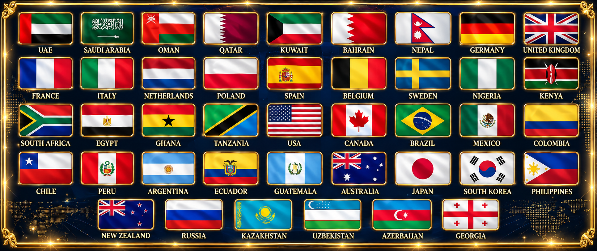 World map showing TECFORD international customers